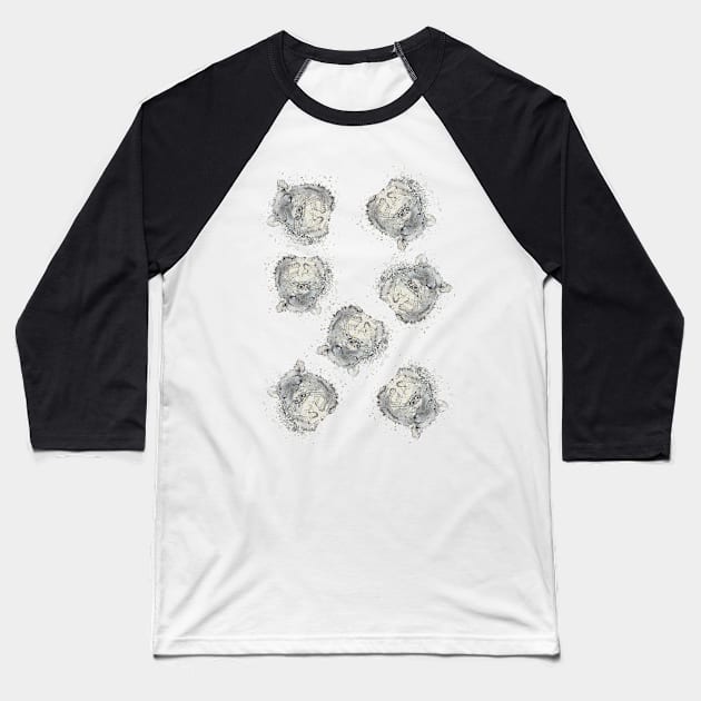 Chinchilla Print Baseball T-Shirt by B-ARTIZAN